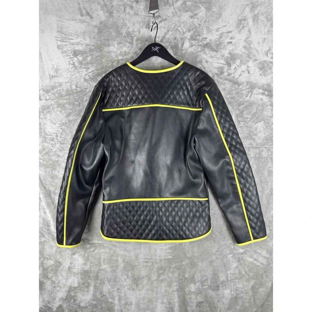 Vintage LIP SERVICE‎ Rock Moto Full Zip Jacket Womens Size Large PVC Cloth USA